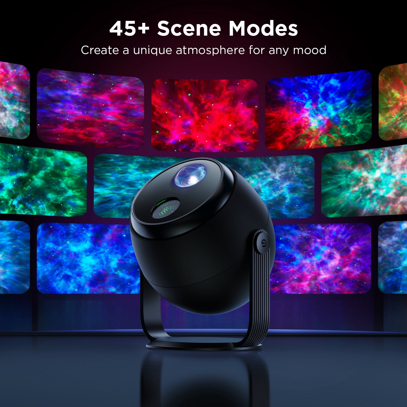 Star Light Projector with 3 Aurora Flowing Effects, Works with Matter, Alexa and Google Assistant, 52 Scene Modes, 18 White Noise Options, LED Night Light Projector for Bedroom, Without Plug