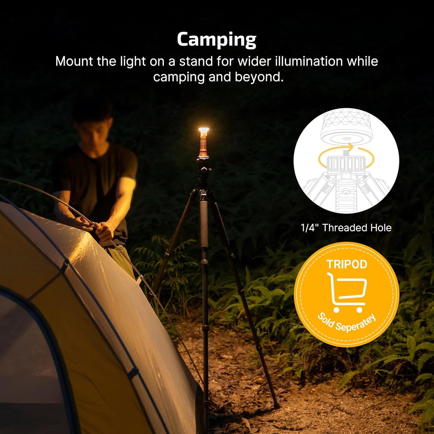 Orange Flashlight/Cozy Lamp, 5000 Lumens, Forward &amp; Reverse Lights