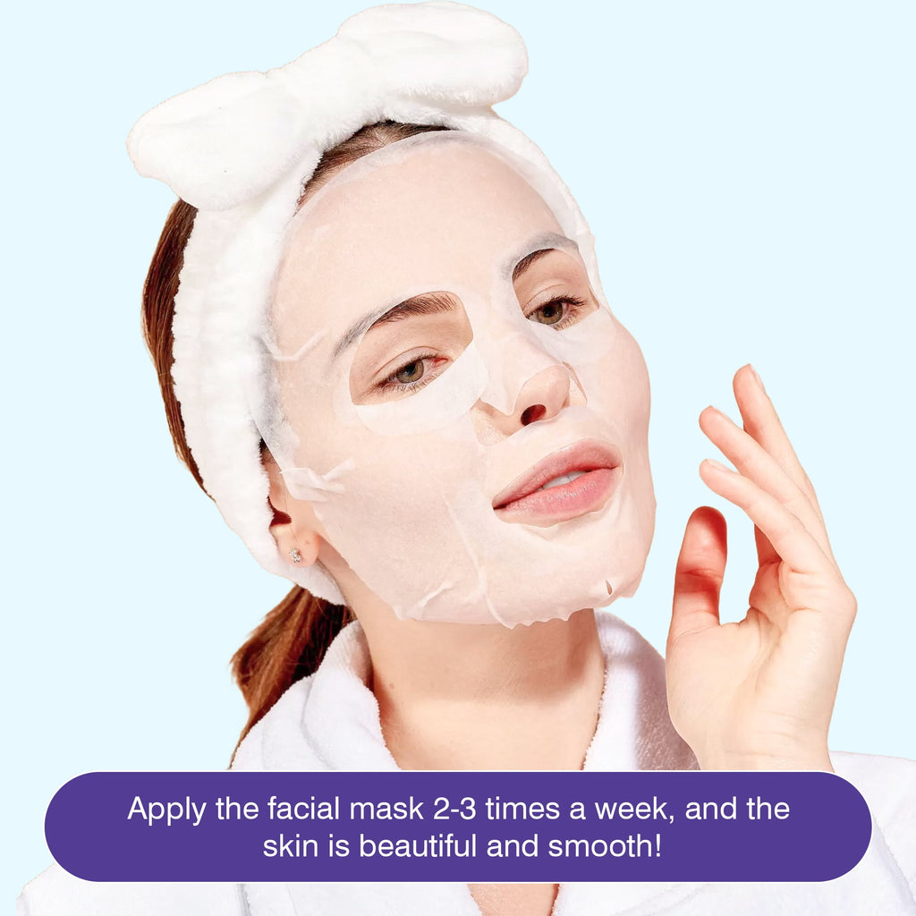 11 Pack Fruit Moisturizing Facial Mask Sheet, Rich in Fruit Essence Face Mask to Brighten and Hydrate Dull Skin