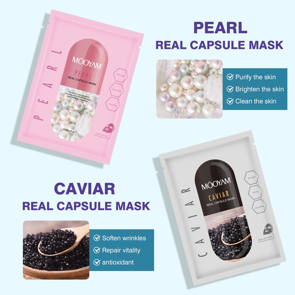 11 Pack Fruit Moisturizing Facial Mask Sheet, Rich in Fruit Essence Face Mask to Brighten and Hydrate Dull Skin