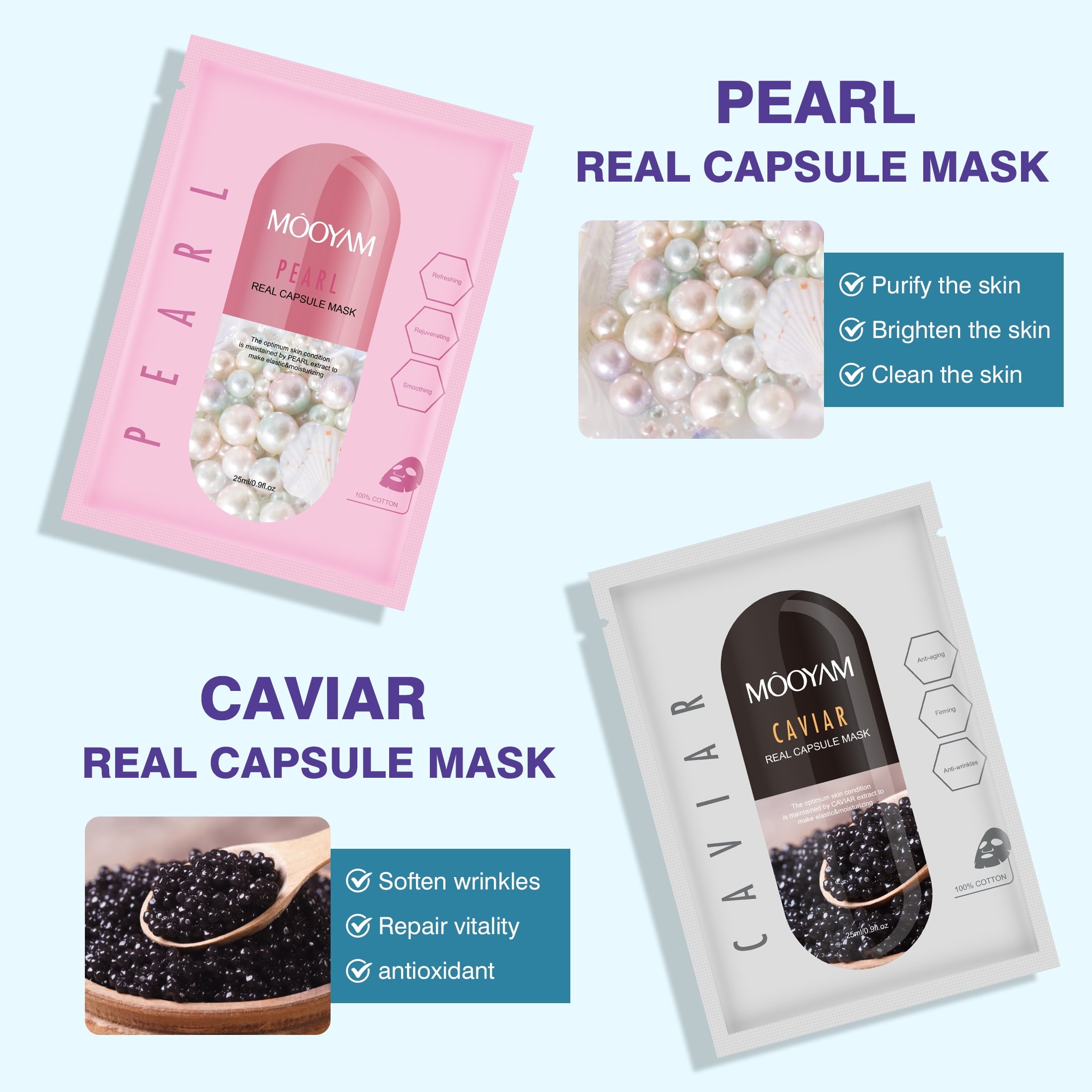 11 Pack Fruit Moisturizing Facial Mask Sheet, Rich in Fruit Essence Face Mask to Brighten and Hydrate Dull Skin