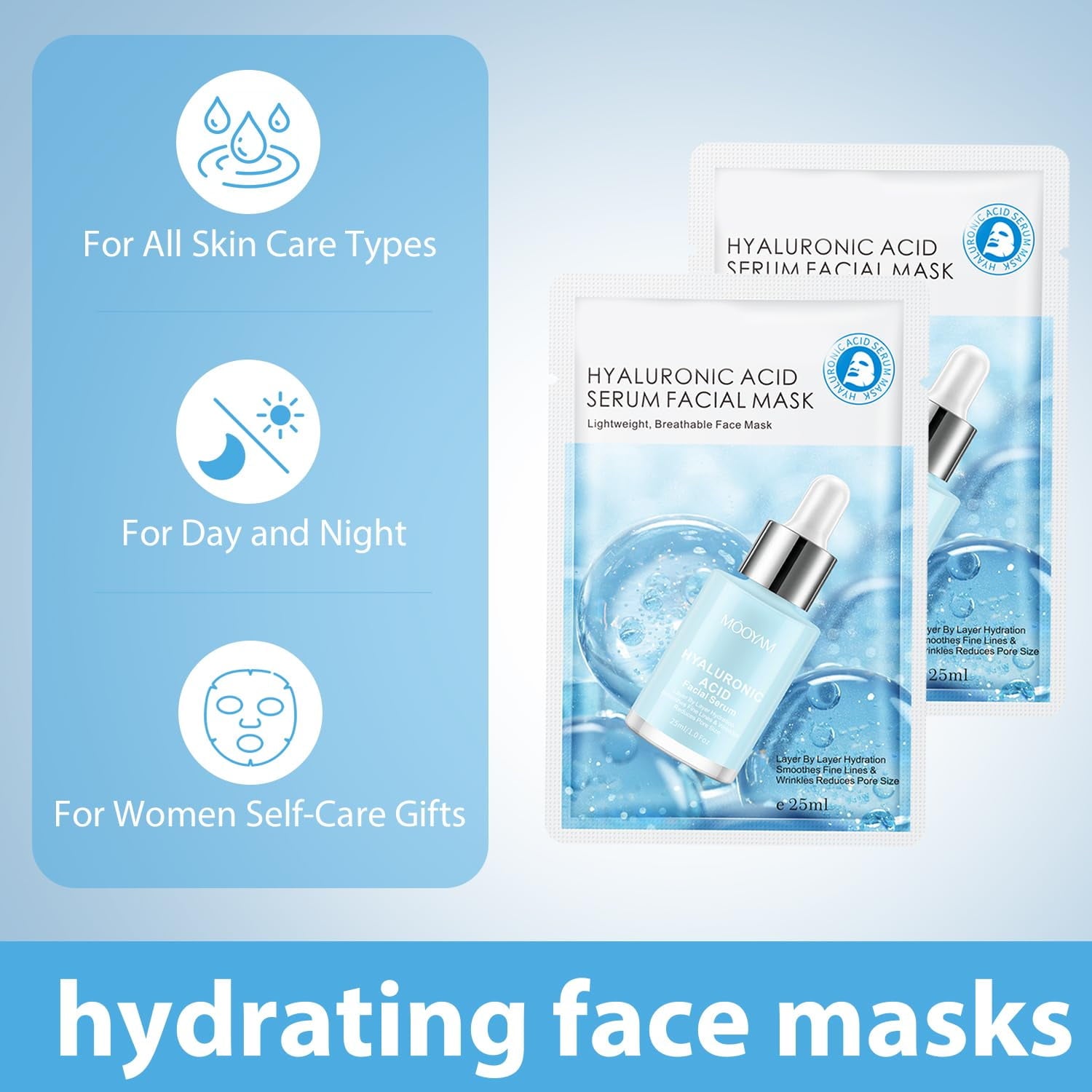 11 Pack Fruit Moisturizing Facial Mask Sheet, Rich in Fruit Essence Face Mask to Brighten and Hydrate Dull Skin