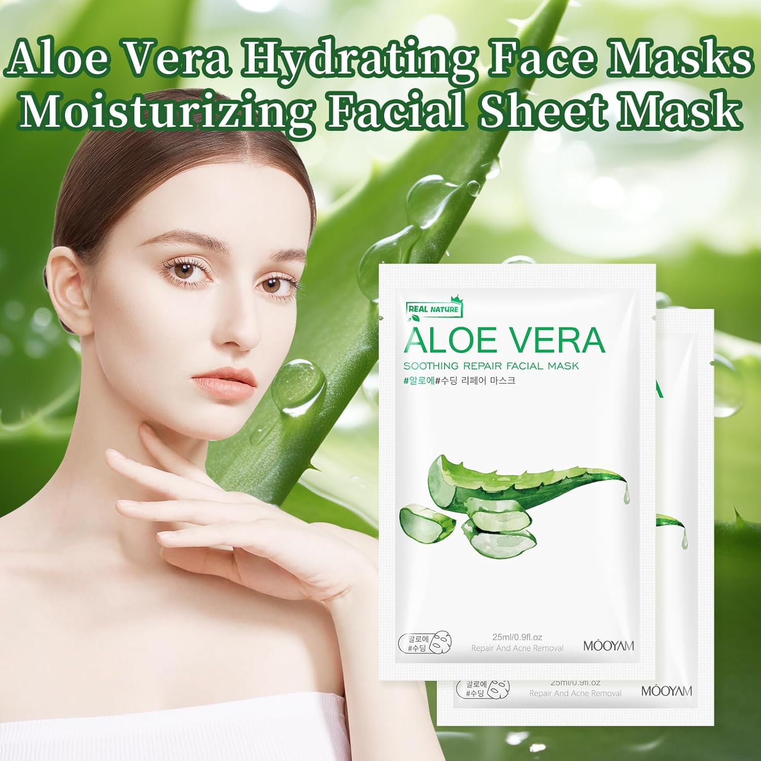 11 Pack Fruit Moisturizing Facial Mask Sheet, Rich in Fruit Essence Face Mask to Brighten and Hydrate Dull Skin