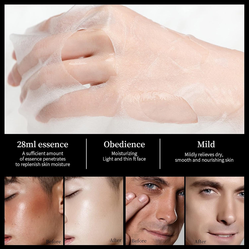 11 Pack Fruit Moisturizing Facial Mask Sheet, Rich in Fruit Essence Face Mask to Brighten and Hydrate Dull Skin