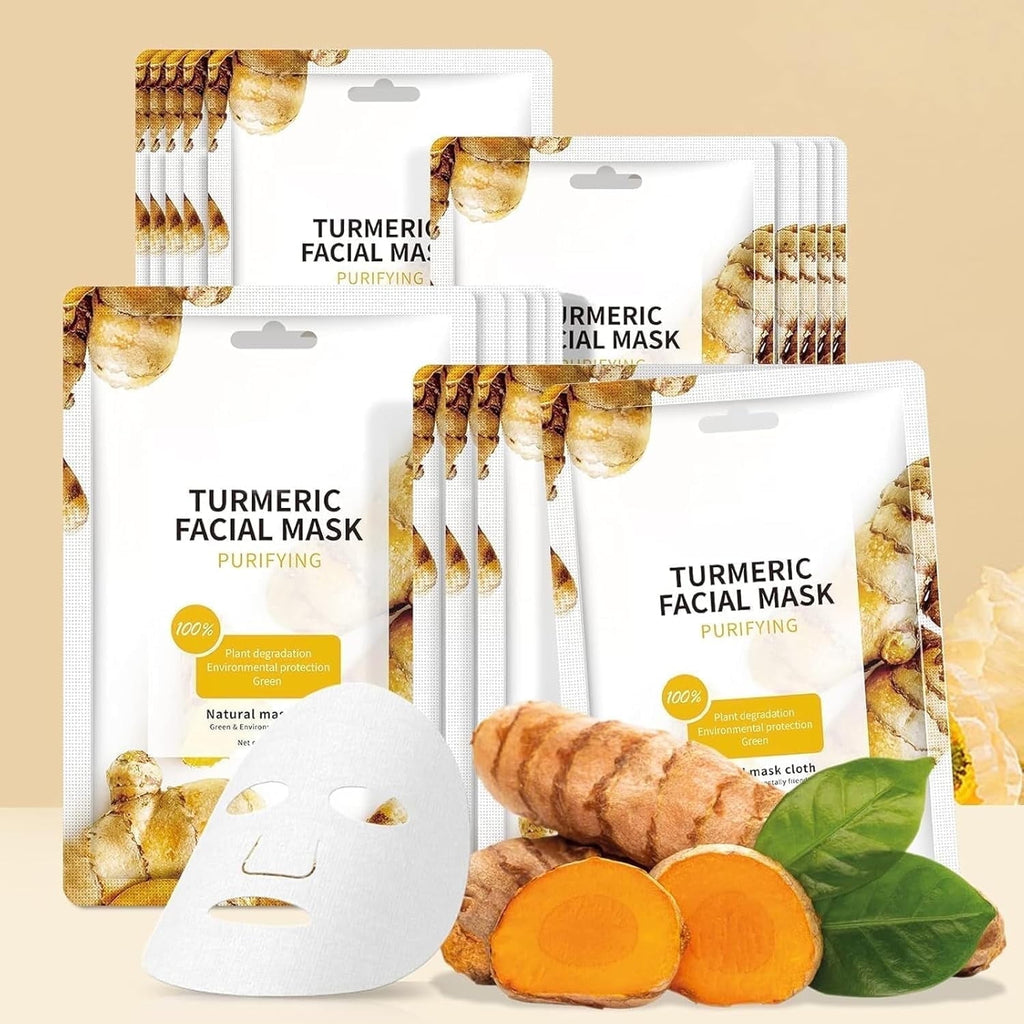 11 Pack Fruit Moisturizing Facial Mask Sheet, Rich in Fruit Essence Face Mask to Brighten and Hydrate Dull Skin