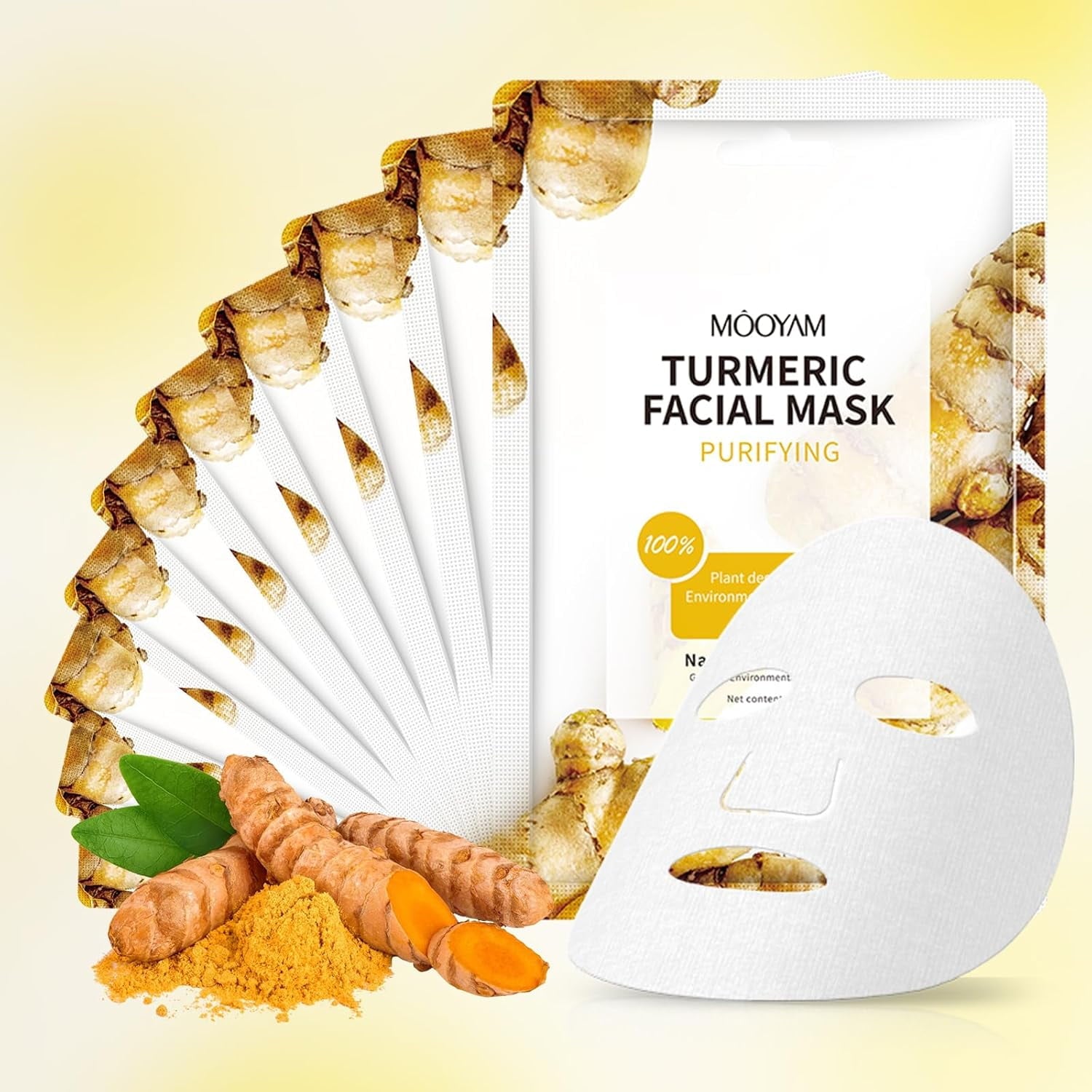 11 Pack Fruit Moisturizing Facial Mask Sheet, Rich in Fruit Essence Face Mask to Brighten and Hydrate Dull Skin