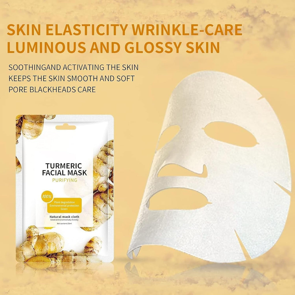 11 Pack Fruit Moisturizing Facial Mask Sheet, Rich in Fruit Essence Face Mask to Brighten and Hydrate Dull Skin