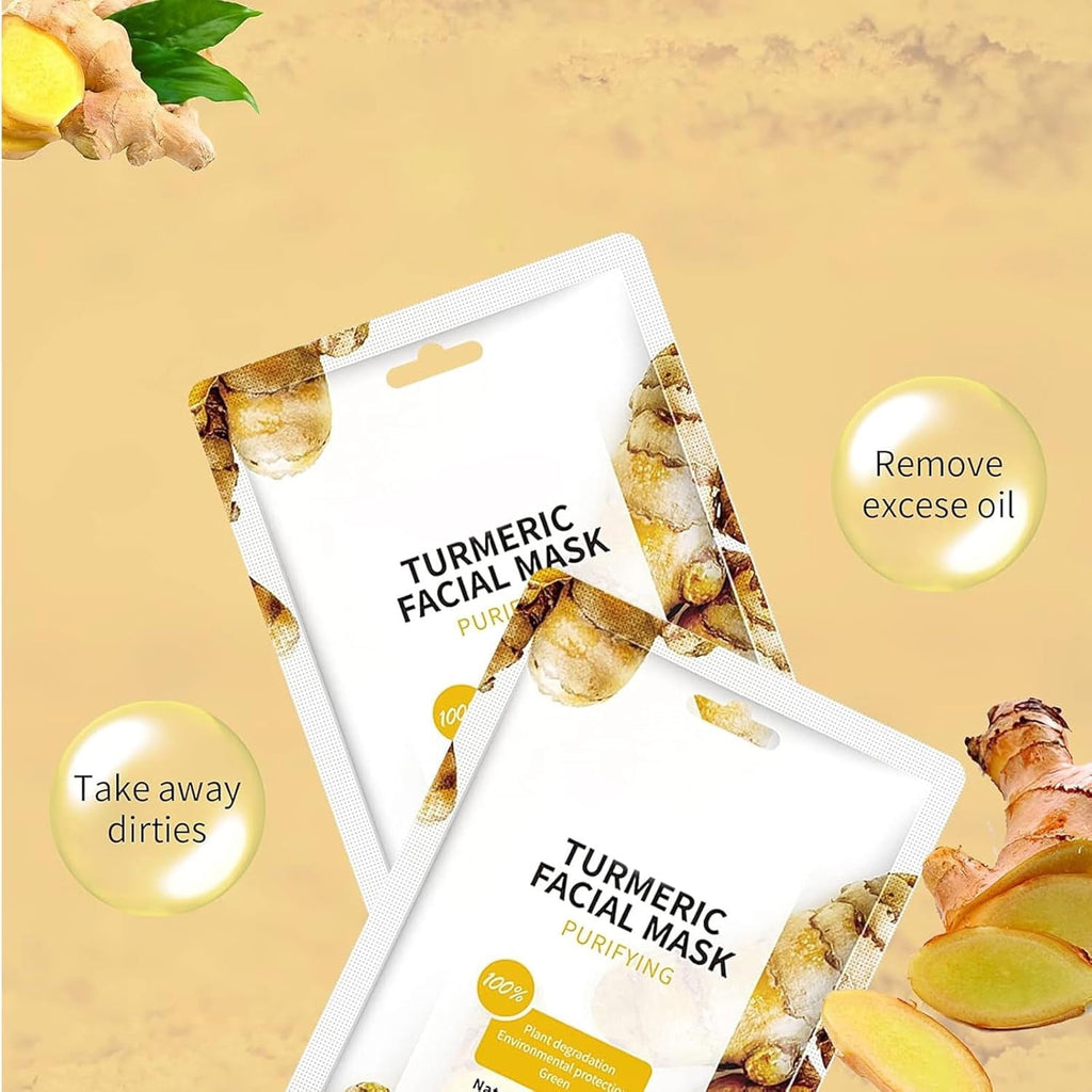 11 Pack Fruit Moisturizing Facial Mask Sheet, Rich in Fruit Essence Face Mask to Brighten and Hydrate Dull Skin