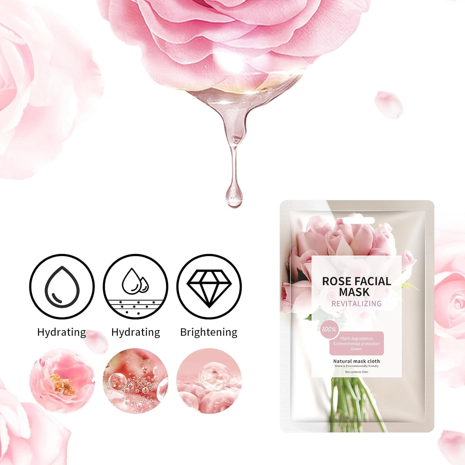 11 Pack Fruit Moisturizing Facial Mask Sheet, Rich in Fruit Essence Face Mask to Brighten and Hydrate Dull Skin