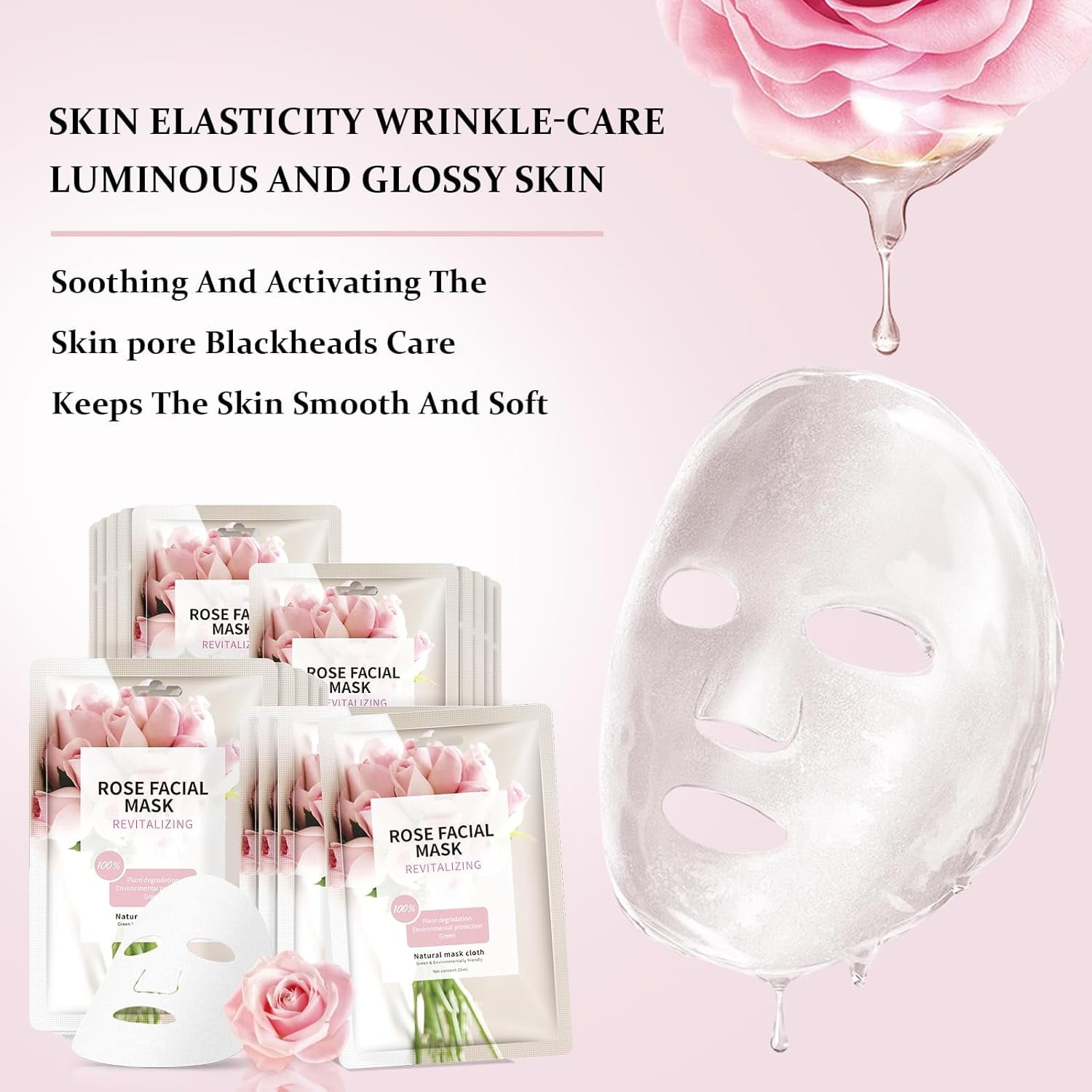 11 Pack Fruit Moisturizing Facial Mask Sheet, Rich in Fruit Essence Face Mask to Brighten and Hydrate Dull Skin
