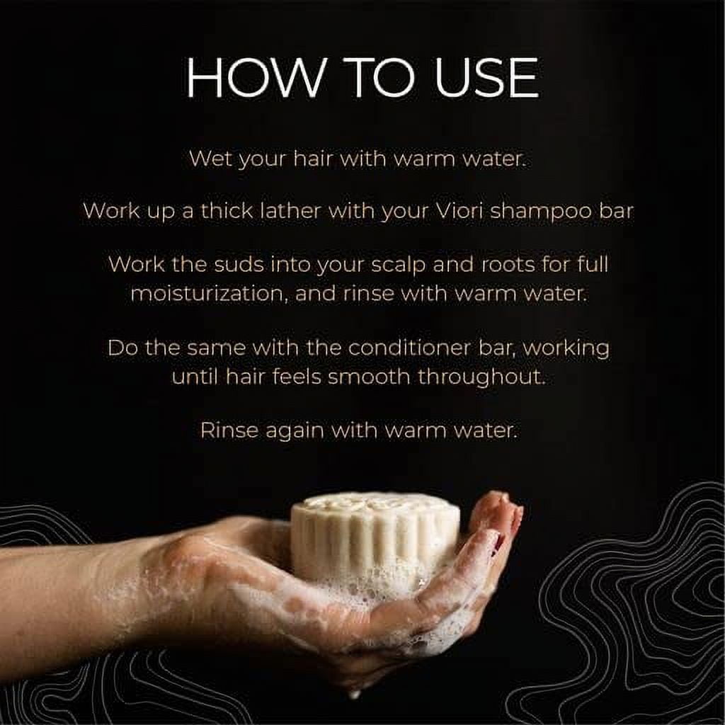 Volumizing Adult Shampoo and Conditioner Set with Longsheng Rice Water, Hidden Waterfall, 2 Piece Bamboo Holder