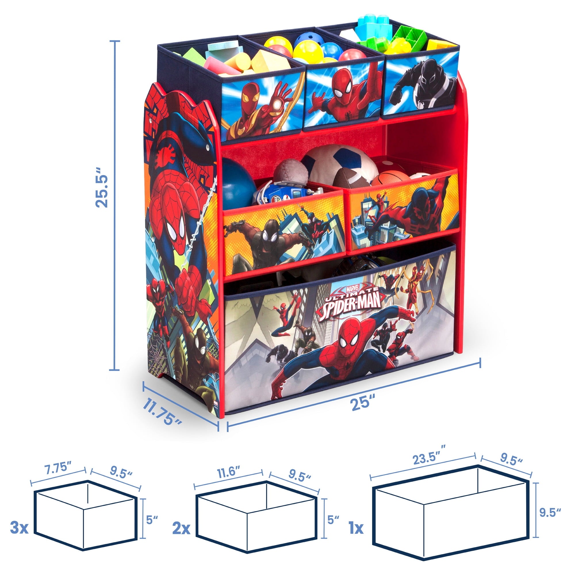 Design and Store 6 Bin Toy Storage Organizer by