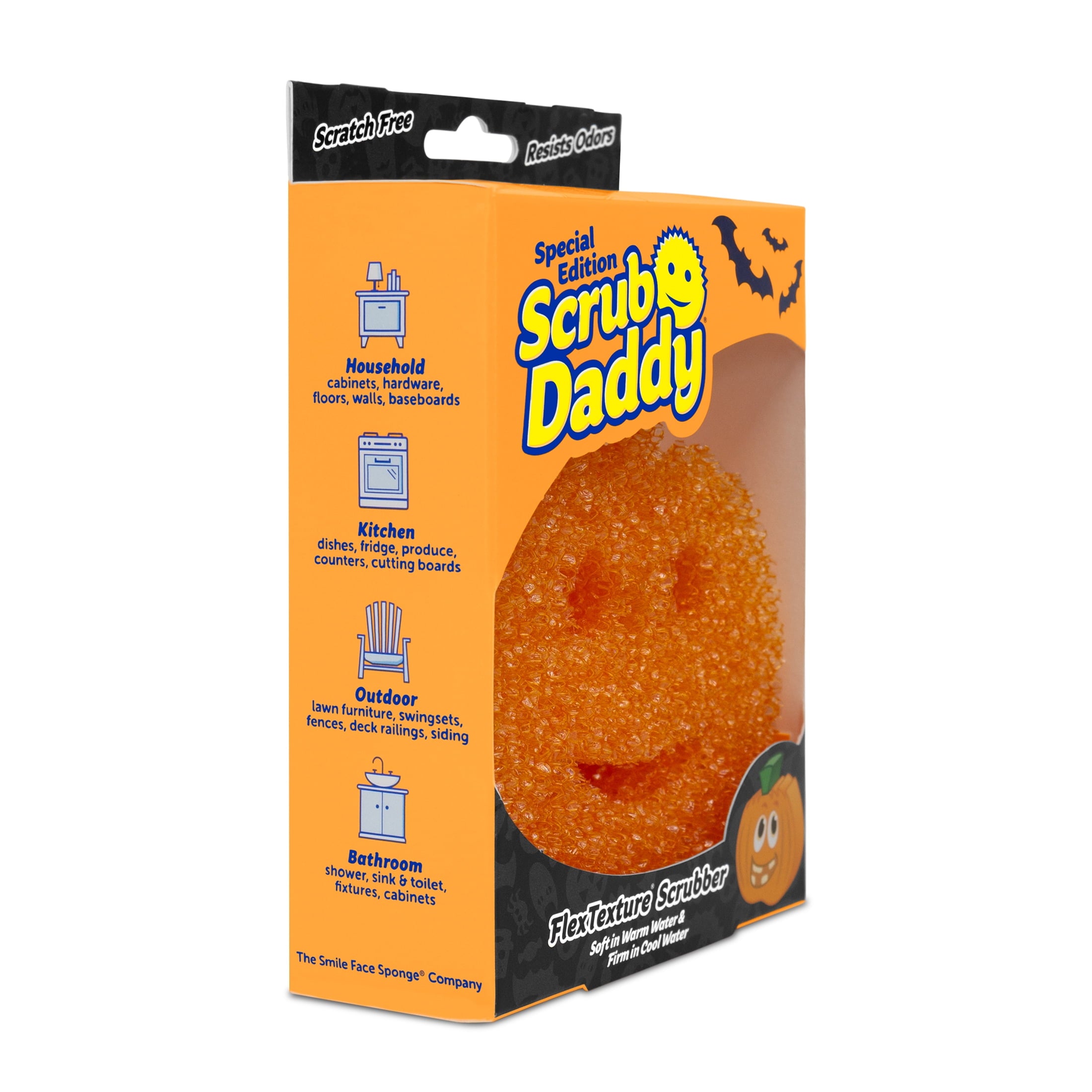 Halloween Pumpkin Non-Scratch Cleaning Sponge