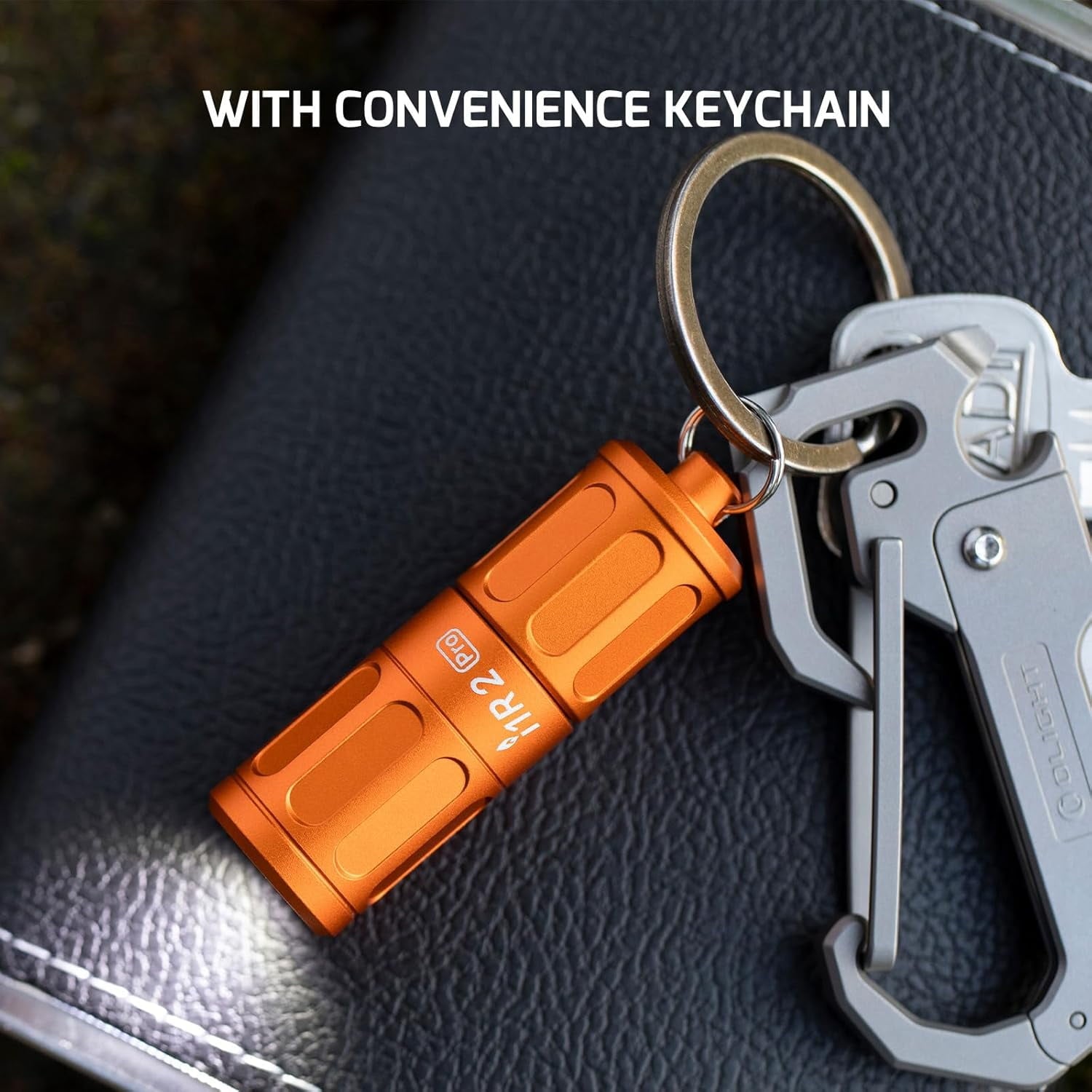 I1R 2 Pro Eos 180 Lumens EDC Rechargeable Keychain Flashlight. (Capsule Orange)
