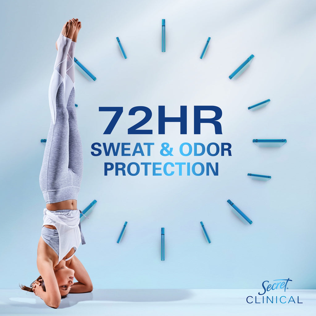 Secret Clinical Strength Invisible Solid Antiperspirant and Deodorant for Women, Stress Response, 2.6 oz 3 Pack