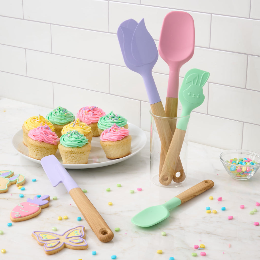 Way To Celebrate 5-Piece Baking Tools. Purple, Pink and Green