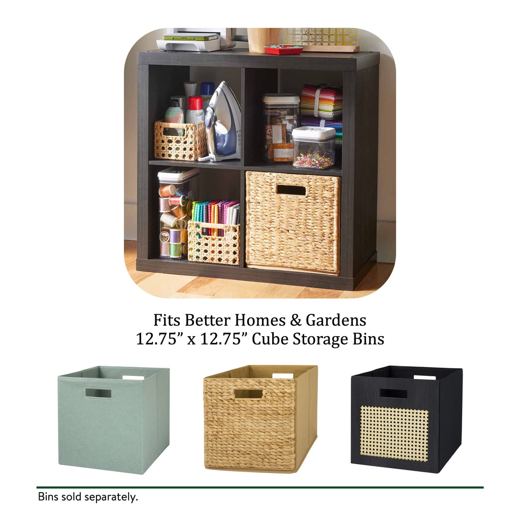 Better Homes &amp; Gardens 4 Cube Storage Organizer, White Texture