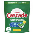 Complete Dishwasher Pods, Action Pacs Dishwasher Detergent, Dishwasher Tabs, Lemon, 18 Count