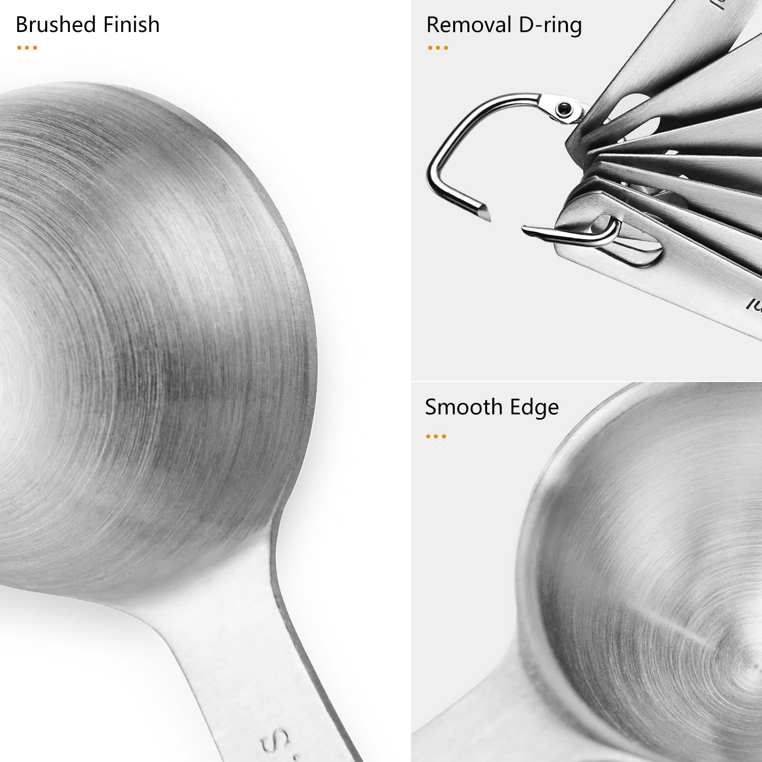 Stainless Steel Measuring Spoons Set of 9 Piece - Accurate Measurement for Cooking and Baking - and Rust-Resistant Kitchen Tools
