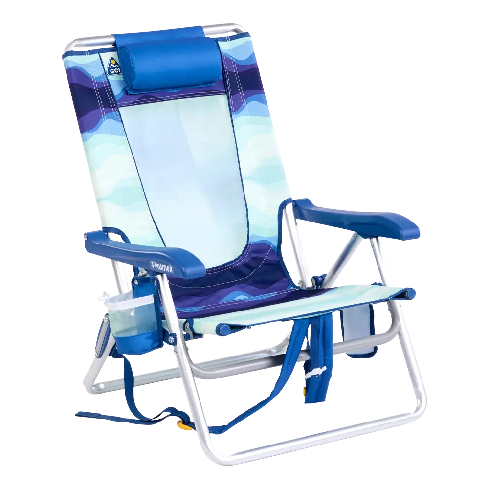 Backpack Beach Chair, Wave, Front Right Angled