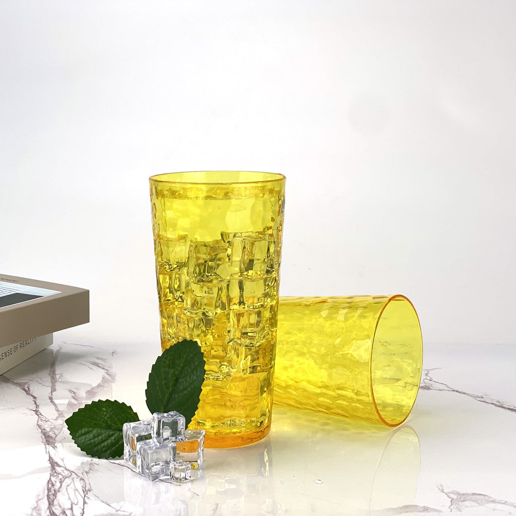 24-Ounce Plastic Tumbler Acrylic Drinking Glasses, Plastic Cups, , , Shatter Proof, , Set of 8 ( Multicolor )