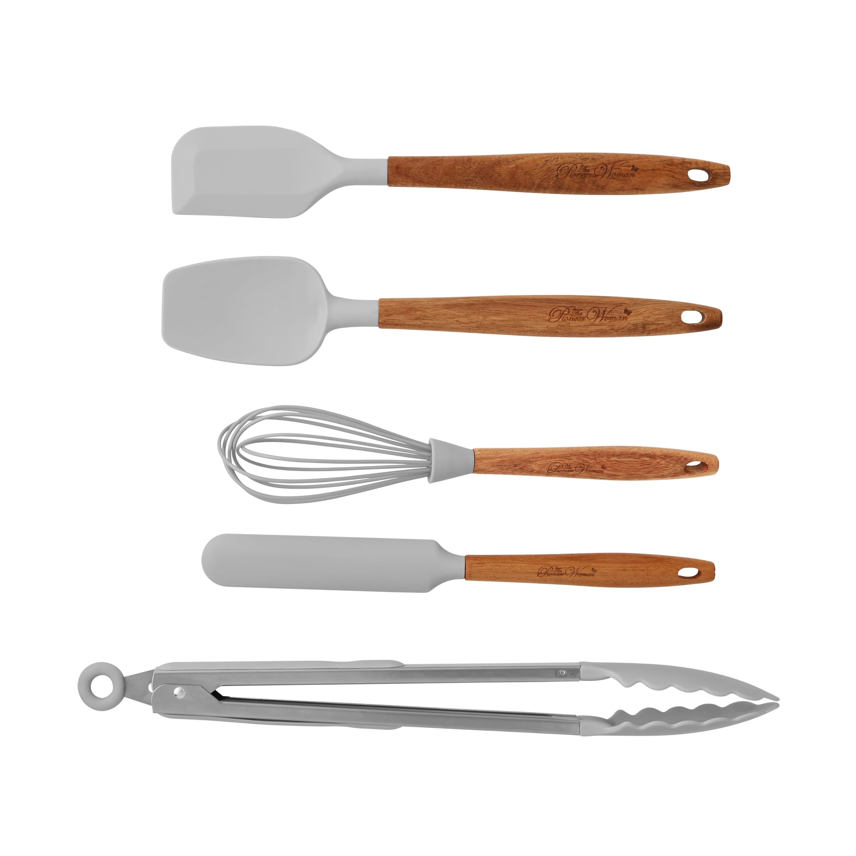 10-Piece Silicone and Acacia Wood Handle Cooking Utensils Set, Blue