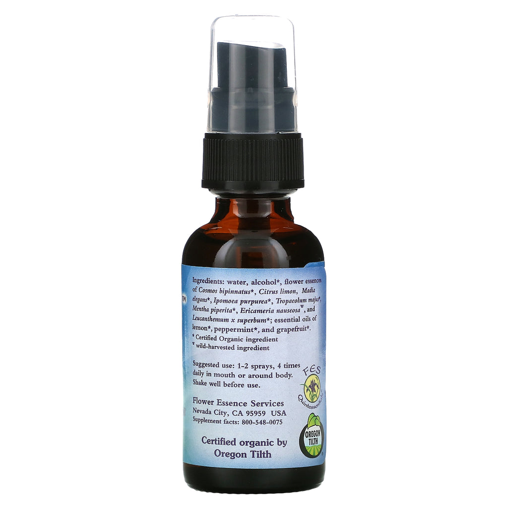 Flower Essence Services Mind-Full, Flower Essence &amp; Essential Oil, 1 fl oz (30 ml)