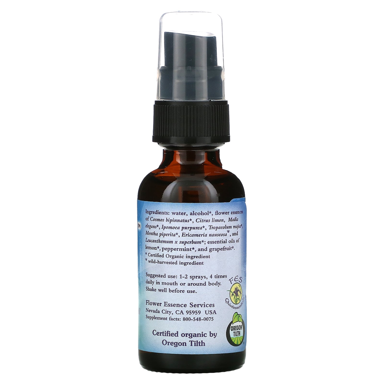 Flower Essence Services Mind-Full, Flower Essence &amp; Essential Oil, 1 fl oz (30 ml)