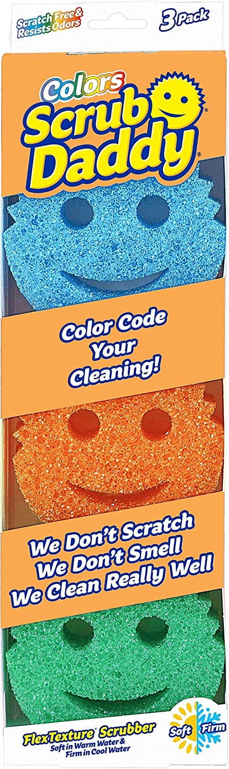 Scratch Free Color Sponge with Flex Texture, Pack3