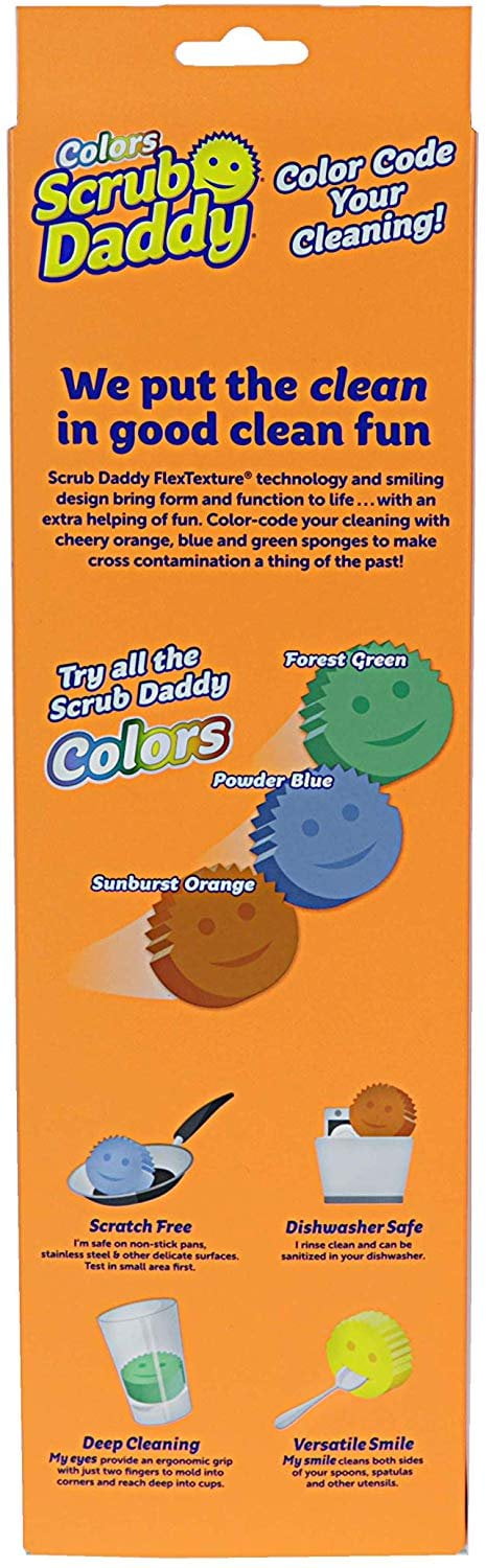 Scratch Free Color Sponge with Flex Texture, Pack3