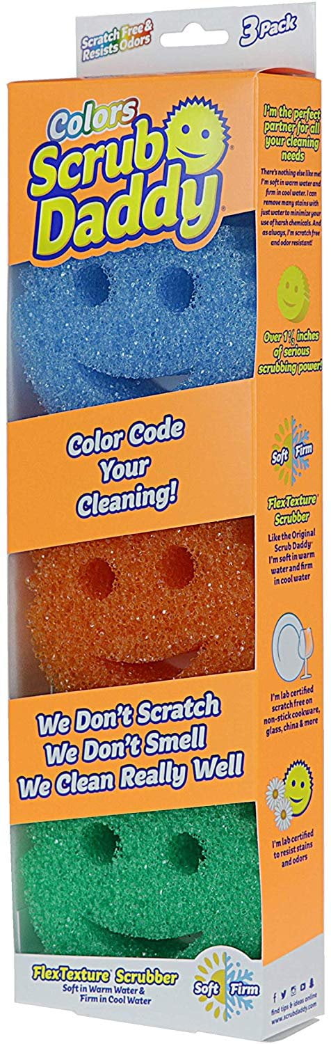 Scratch Free Color Sponge with Flex Texture, Pack3
