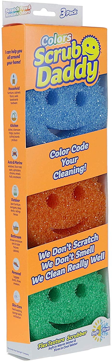 Scratch Free Color Sponge with Flex Texture, Pack3