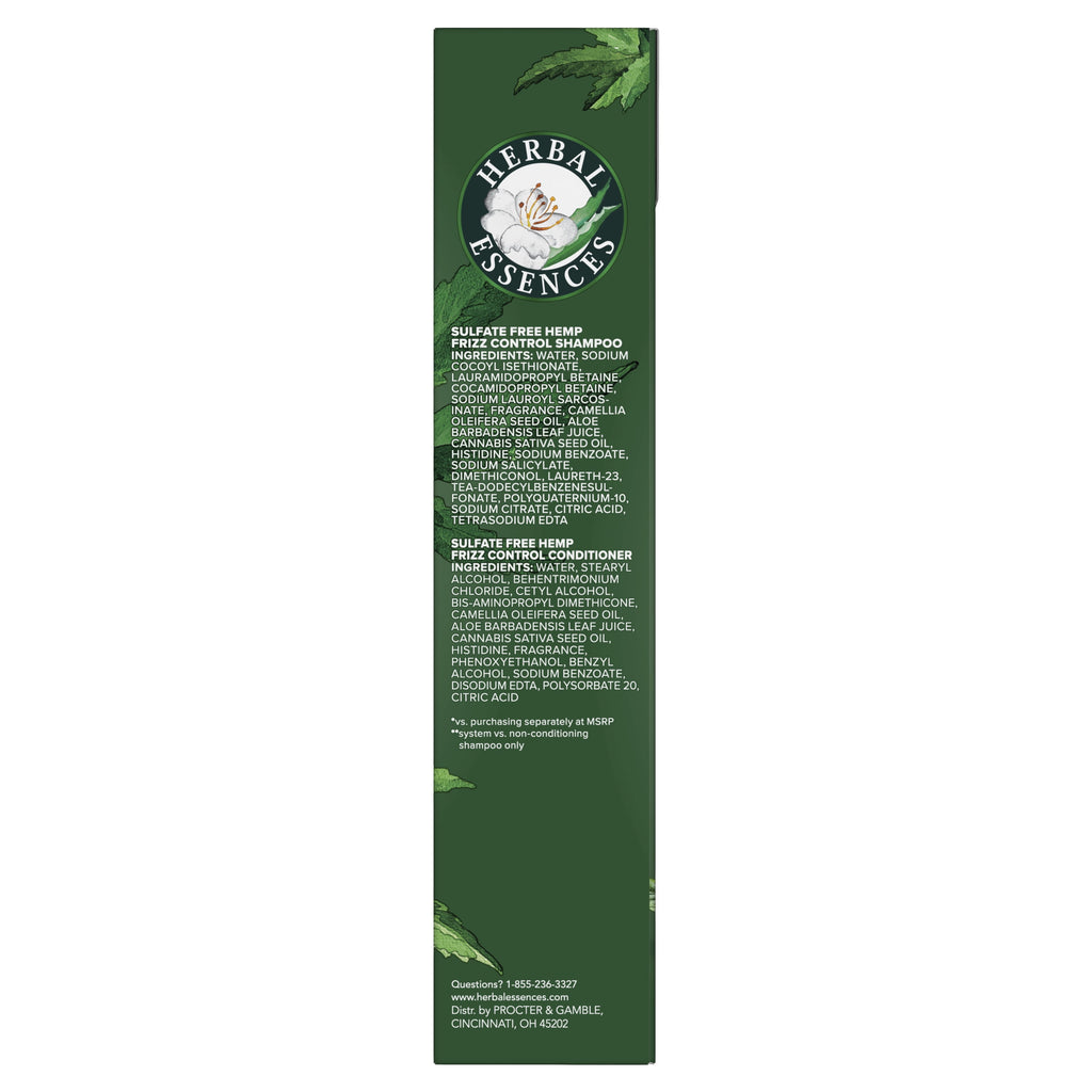 Hemp Oil Shampoo and Conditioner Frizz (2) 13.5 fl oz