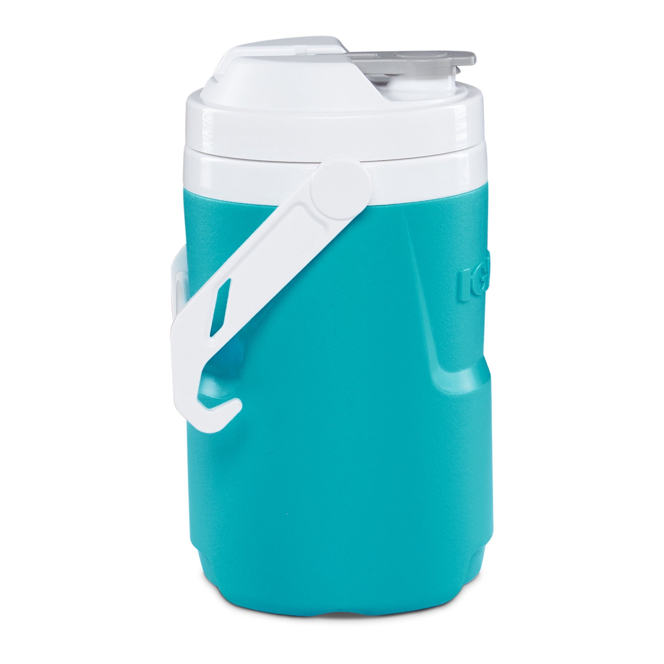 1/2 Gallon Sports Beverage Plastic Jug with Hooks, Aqua