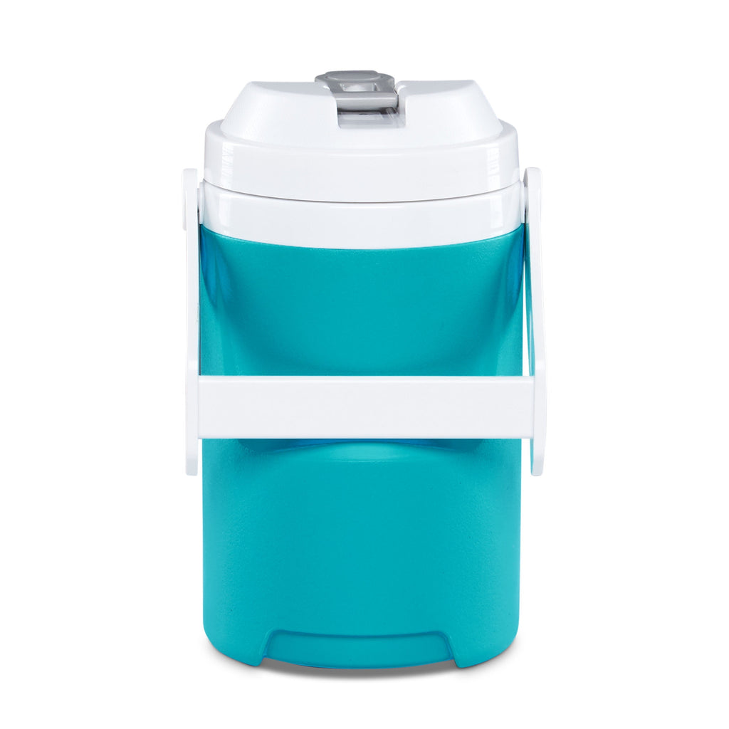 1/2 Gallon Sports Beverage Plastic Jug with Hooks, Aqua
