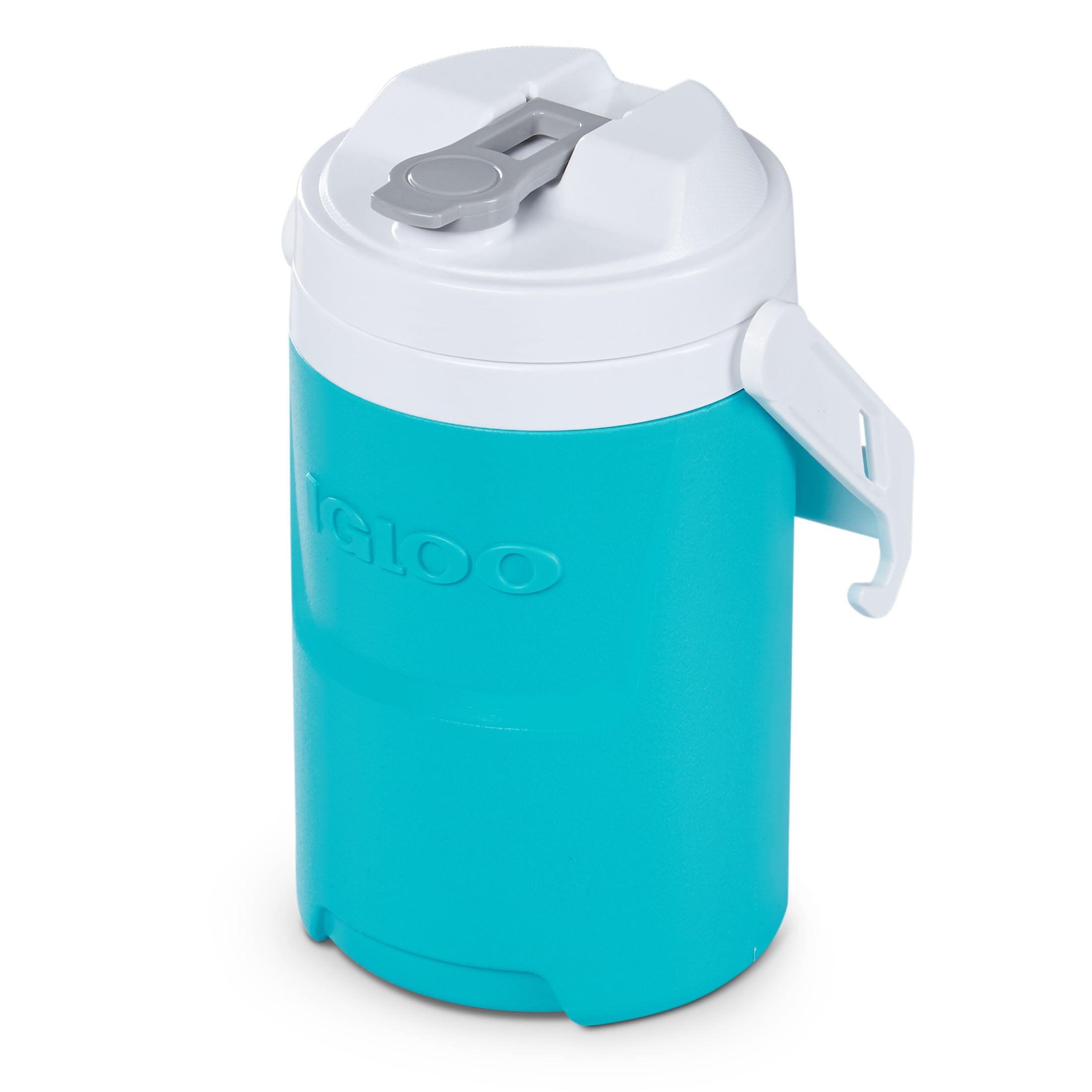 1/2 Gallon Sports Beverage Plastic Jug with Hooks, Aqua