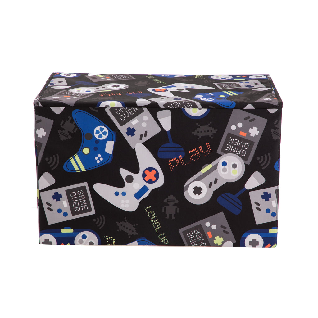 Kids Butterfly Pattern Collapsible Toy Storage Trunk, 24 in x 14.8 in x 15 in