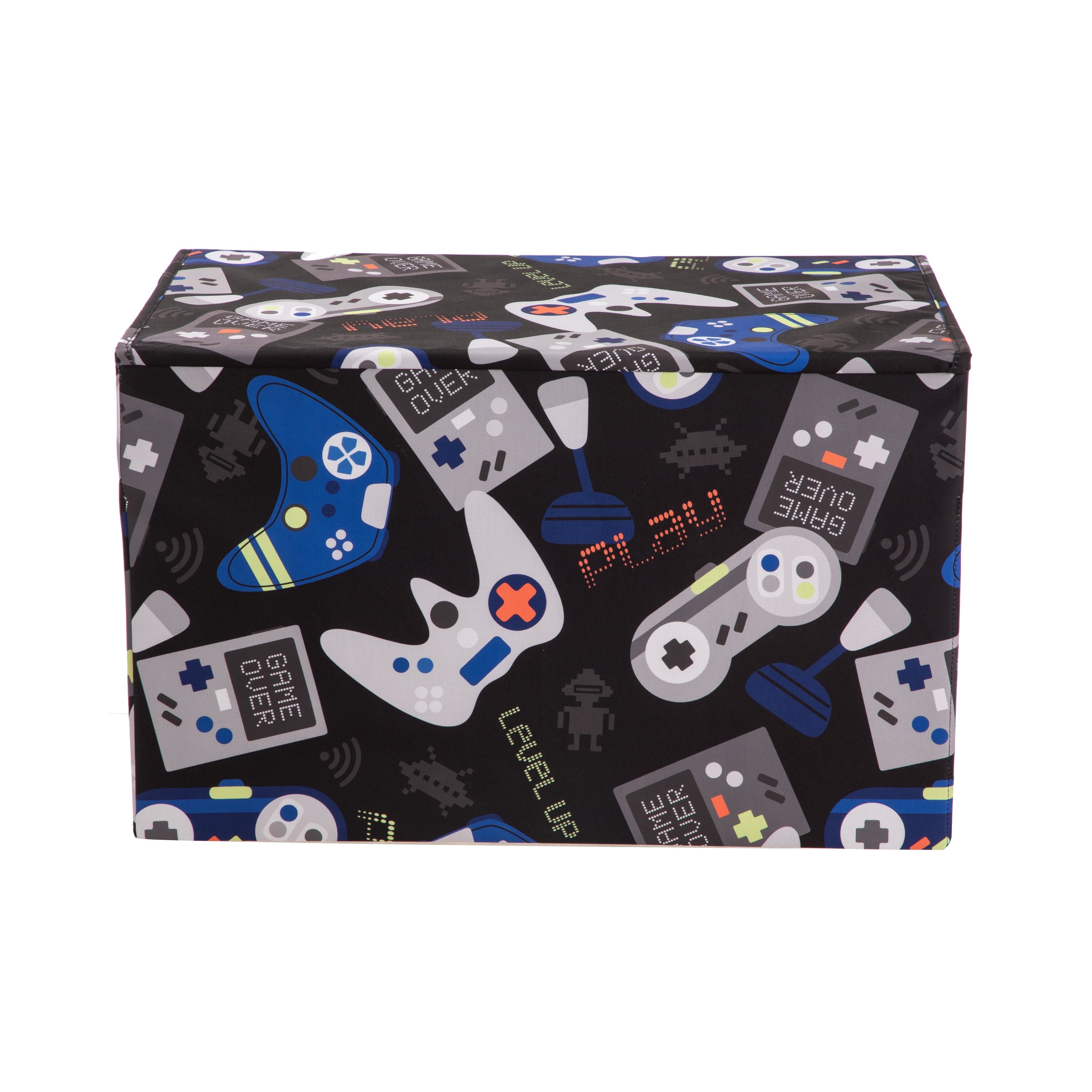Kids Butterfly Pattern Collapsible Toy Storage Trunk, 24 in x 14.8 in x 15 in