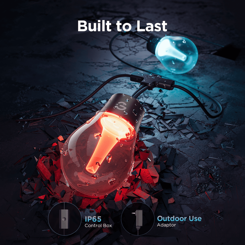 48ft Smart Outdoor Clear Bulb String Lights