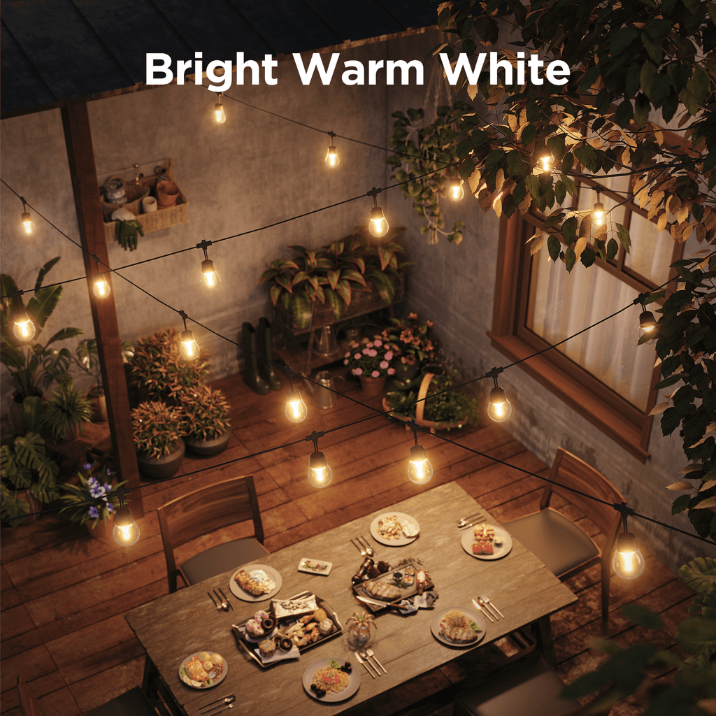 48ft Smart Outdoor Clear Bulb String Lights