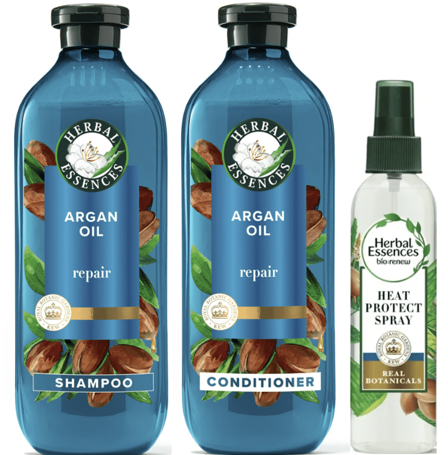 Argan Oil Bundle - Paraben Free Shampoo, Conditioner, &amp; Heat Protectant Spray, 13.5 oz