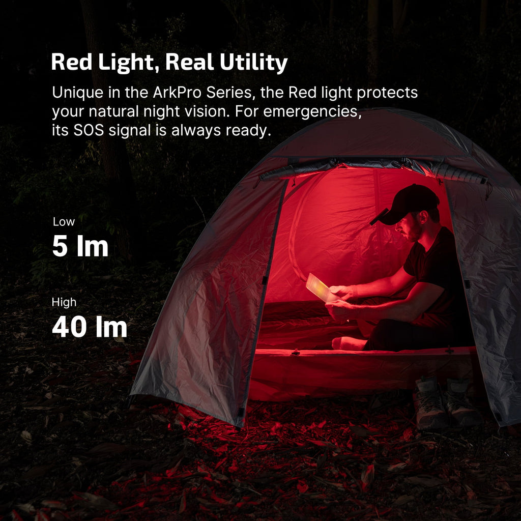 ArkPro Lite Flat Pocket Flashlight, Rechargeable Portable 1200 Lumens with White LED, Red Light, and UV Light, Triple Sources for Pet Urine Detection, Camping,Emergency, Working (Matte Black)