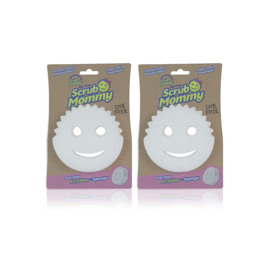 Scrub Mommy Dual-Sided Sponge - Dye Free, Scratch-Free, Odor Resistant - 2 Pack