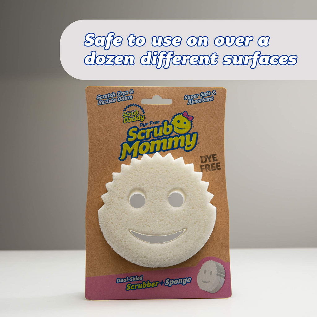Scrub Mommy Dual-Sided Sponge - Dye Free, Scratch-Free, Odor Resistant - 2 Pack