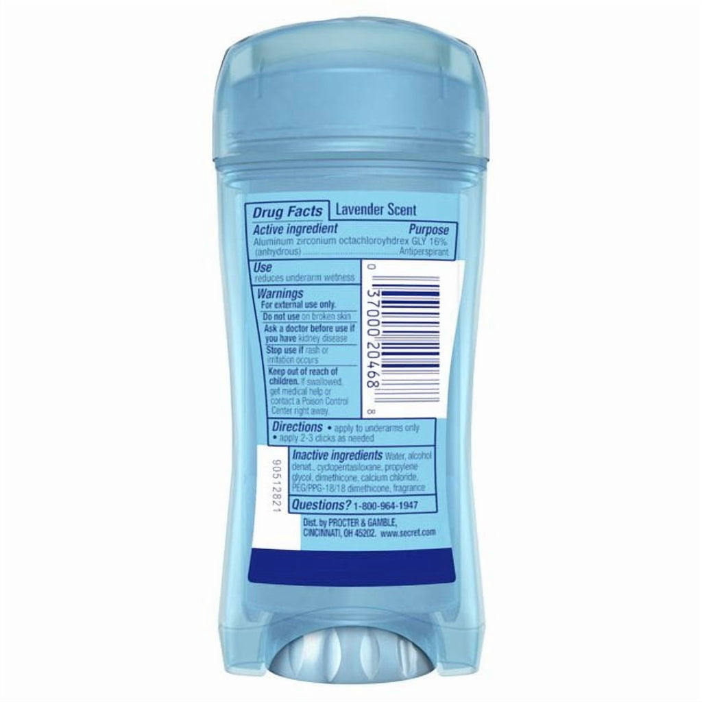 Antiperspirant Deodorant for Women, Fresh Clear Gel, Lavender, 2.6 oz