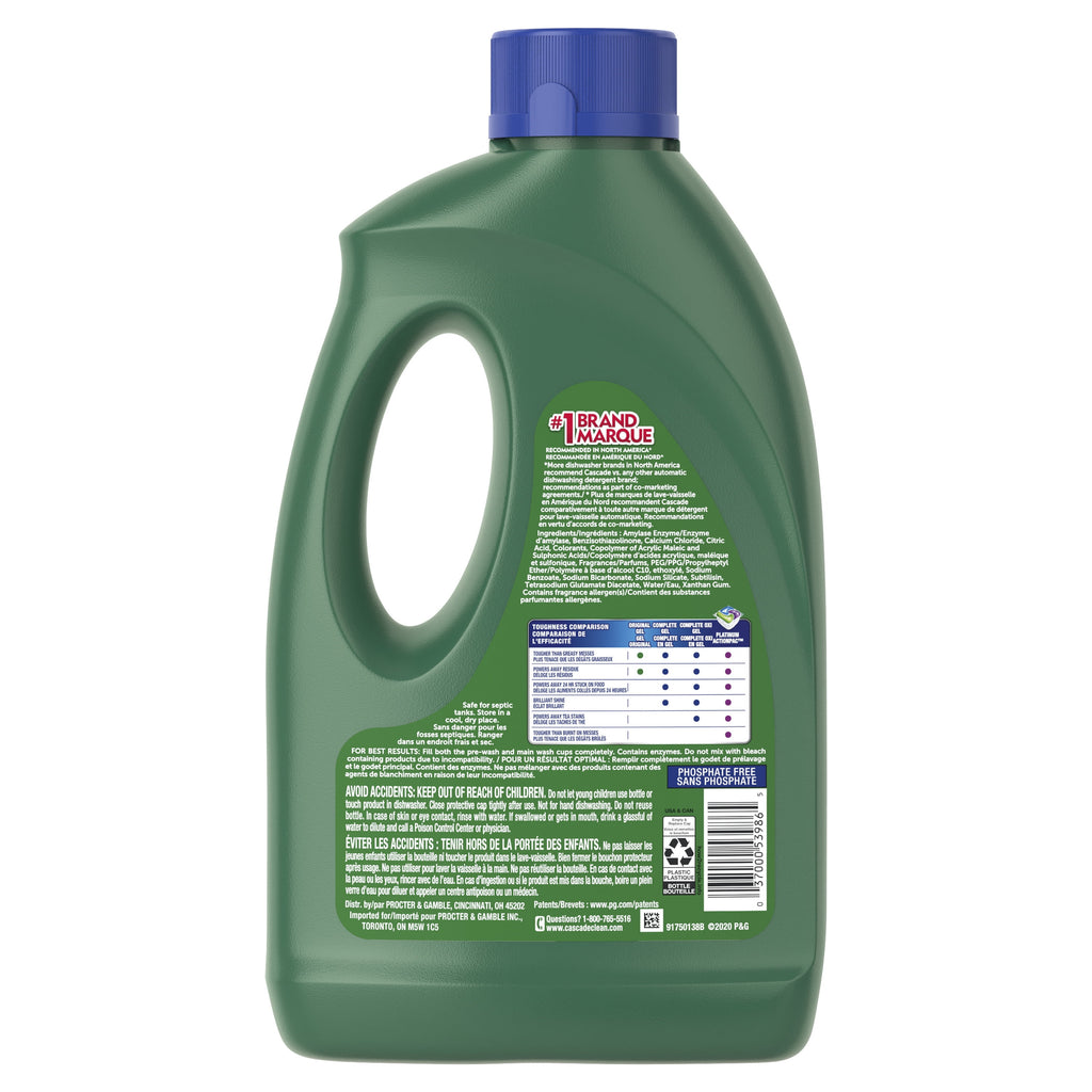 Complete Gel Dishwasher Detergent, Fresh Scent, 60 oz
