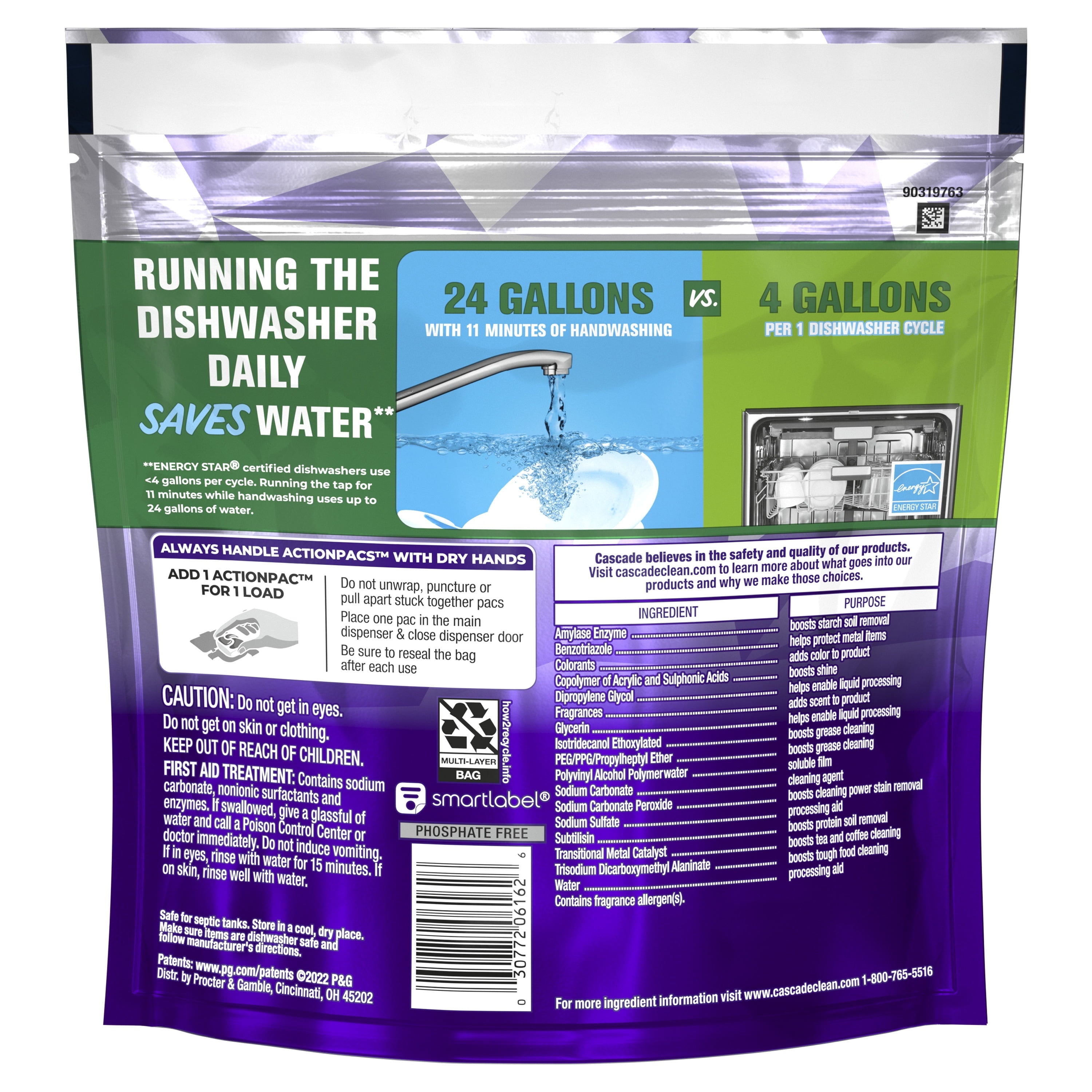 Platinum Plus Dishwasher Pods, Action Pacs Dishwasher Detergent Tabs, Fresh, 17 Count
