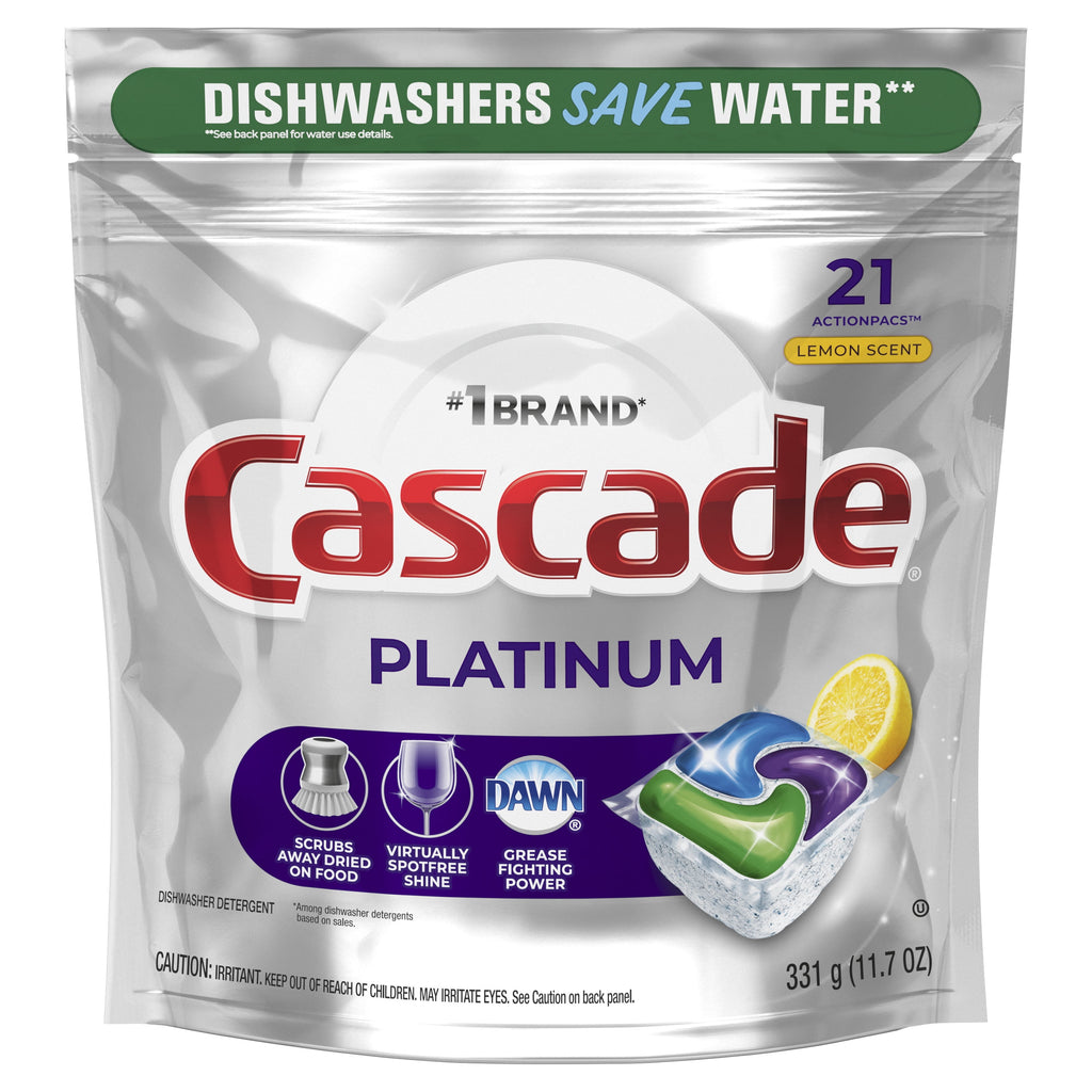 Pacs Dishwasher Detergents, Lemon Scent, 11.7 Ounce, 21 Count