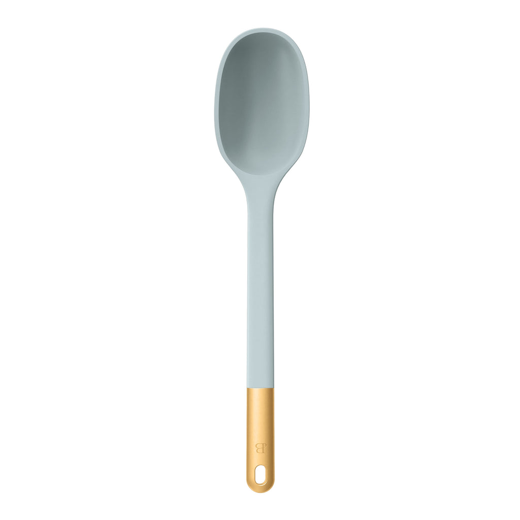 6-Piece Silicone Tool Set with Ceramic Crock, Porcini Taupe by Drew Barrymore