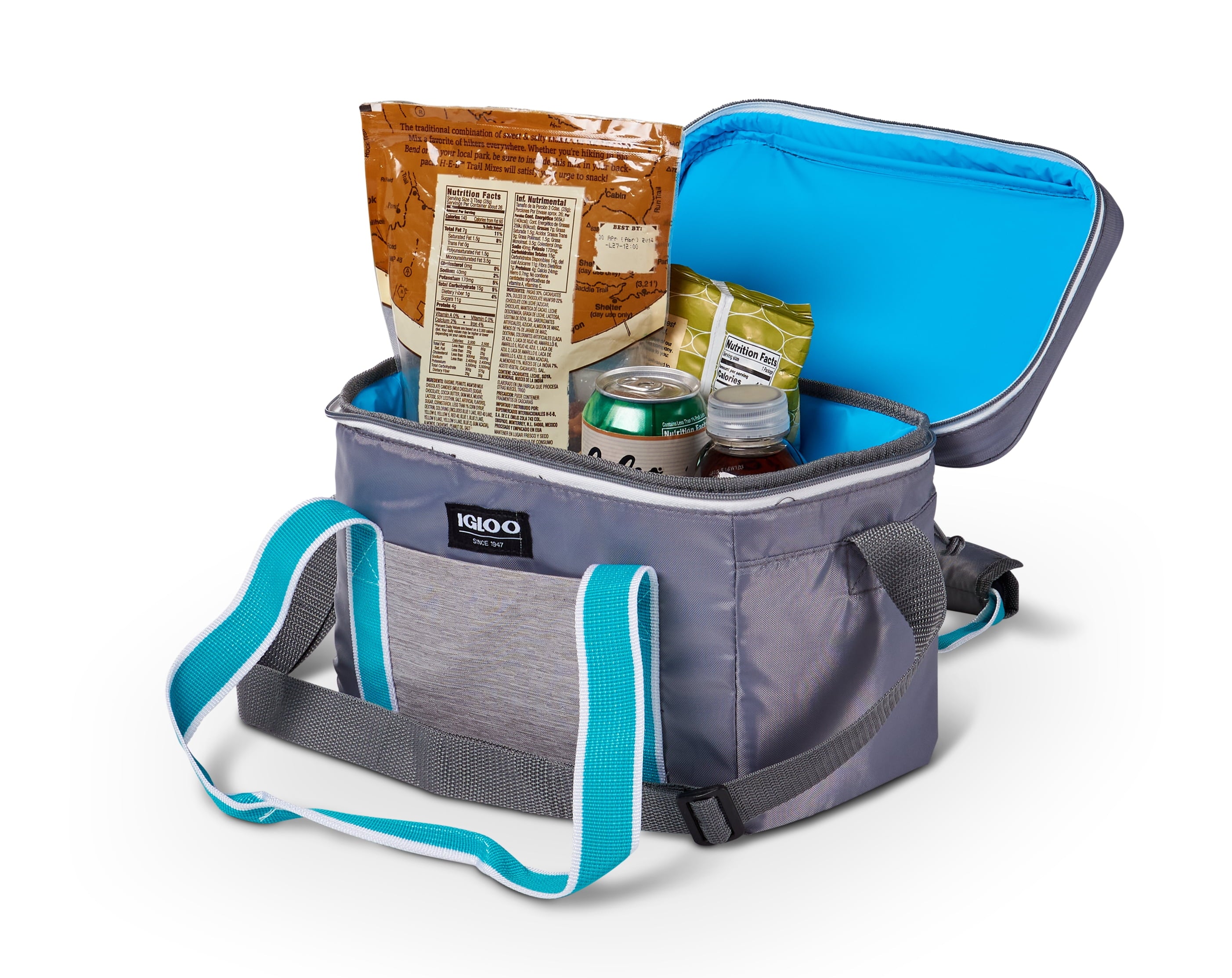 (2 pack) Igloo 12 Can Heritage Lunch Companion Cooler Bag - Teal